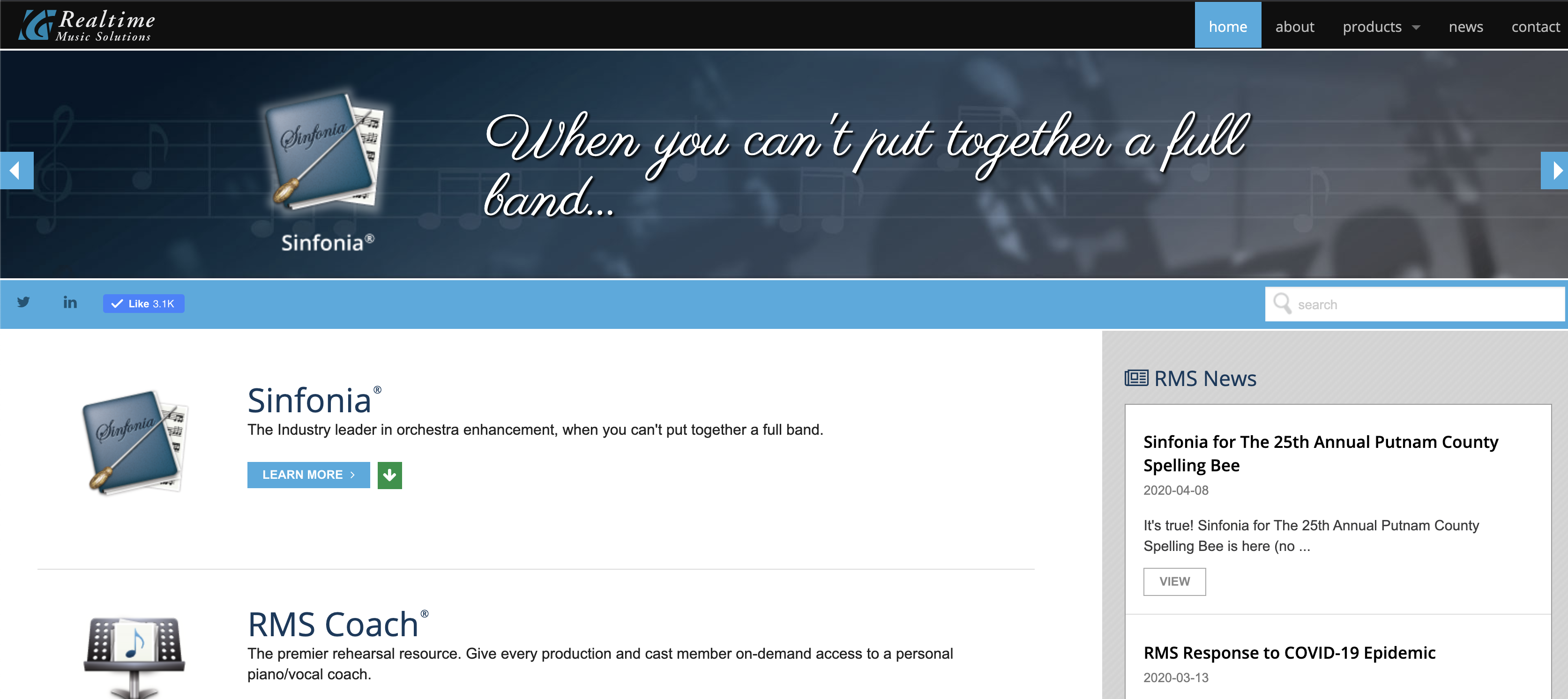 Realtime Music Solutions Website